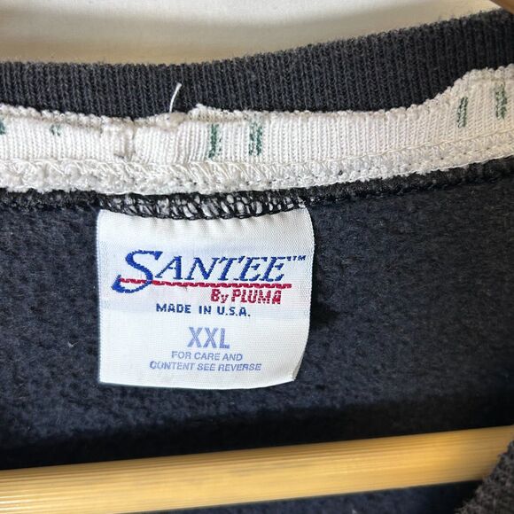 Vintage Santee Womens Black Red Painted Cardinal Winter Christmas Sweatshirt XXL - Picture 6 of 11